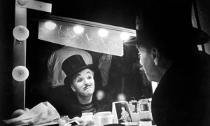 Chaplin gazes into a mirror--and his very soul--in Limelight.