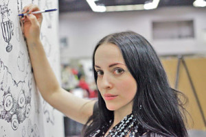 Molly Crabapple gets to work in Sex in the Comix