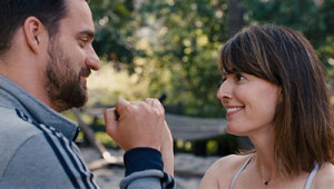 Jake Johnson and Rosemarie DeWitt in Digging for Fire