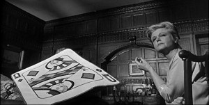 Angela Lansbury is the ruthless Queen of Diamonds in The Manchurian Candidate.